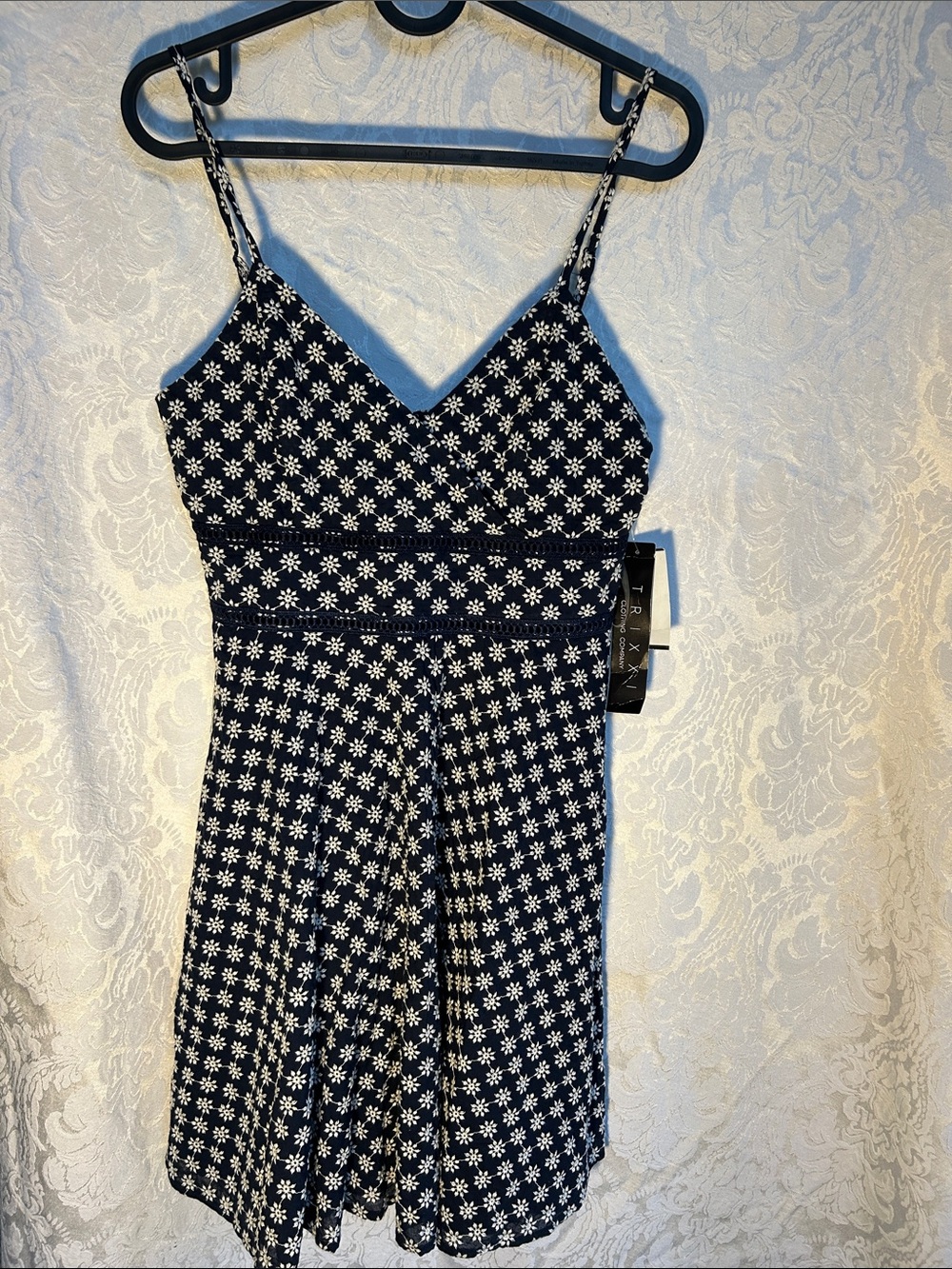 Trixxi Spaghetti Strap Navy Floral dress.